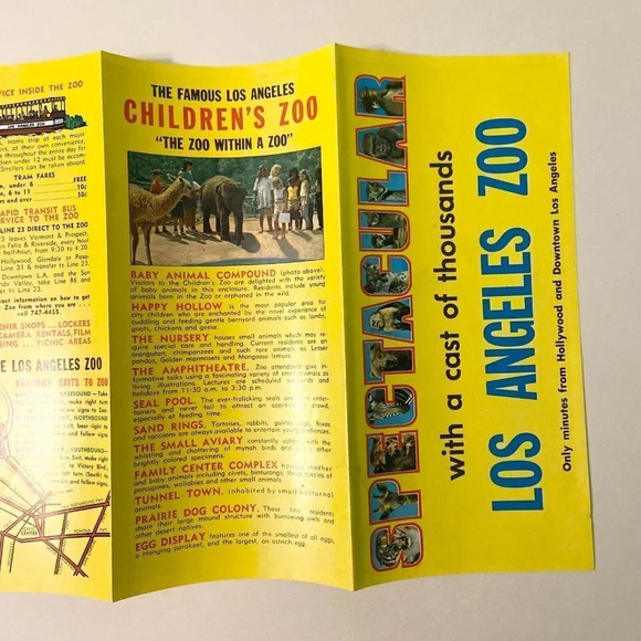 Vintage Los Angeles  Zoo Travel Guide Brochure California - Picture 9 of 10